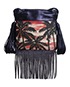 Helena Fringed Bucket Bag, back view